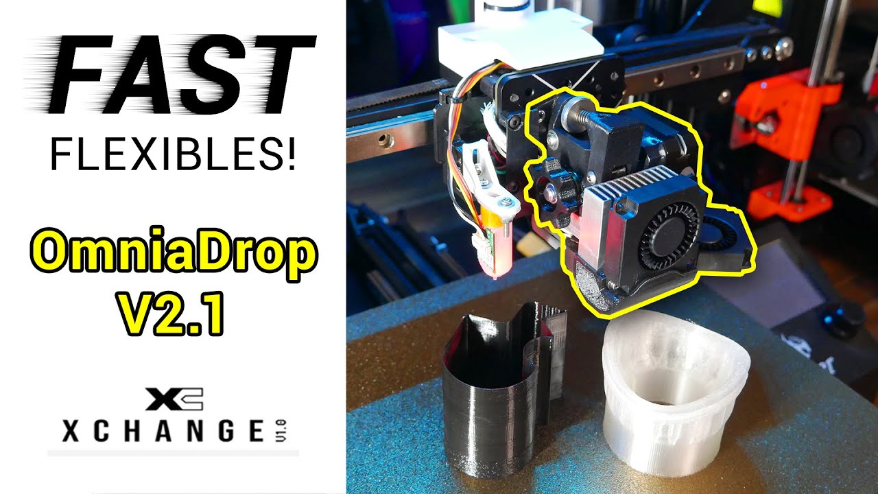 OmniaDrop V2.1 extruder on XChange - Fast TPU and more