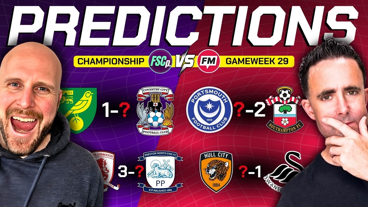 CHAMPIONSHIP PREDICTIONS WEEK 29