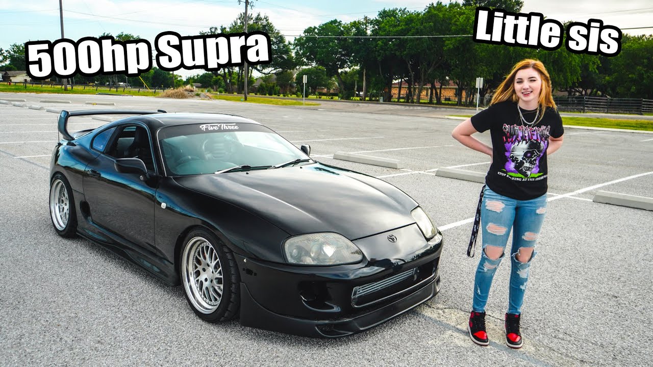 Little sister drives my 500hp RHD Toyota Supra