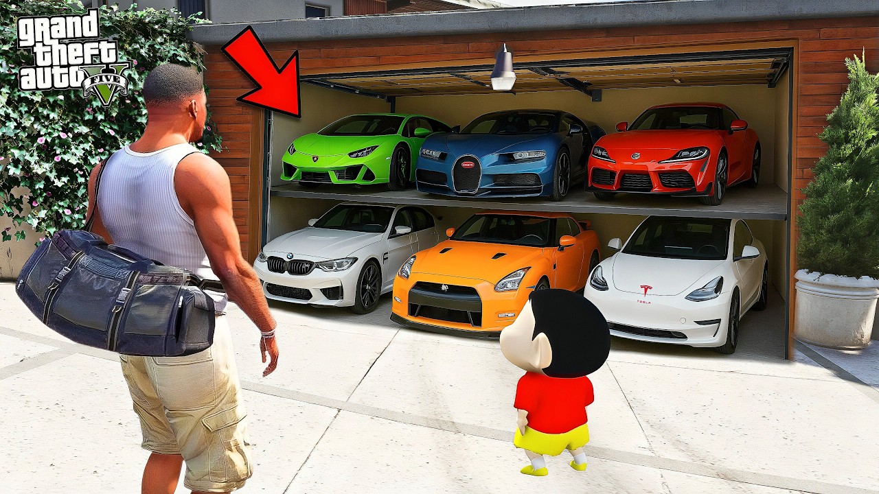 GTA V : Franklin & Shinchan Collecting Rare Billionaire Supercars in GTA 5 ! in Telugu