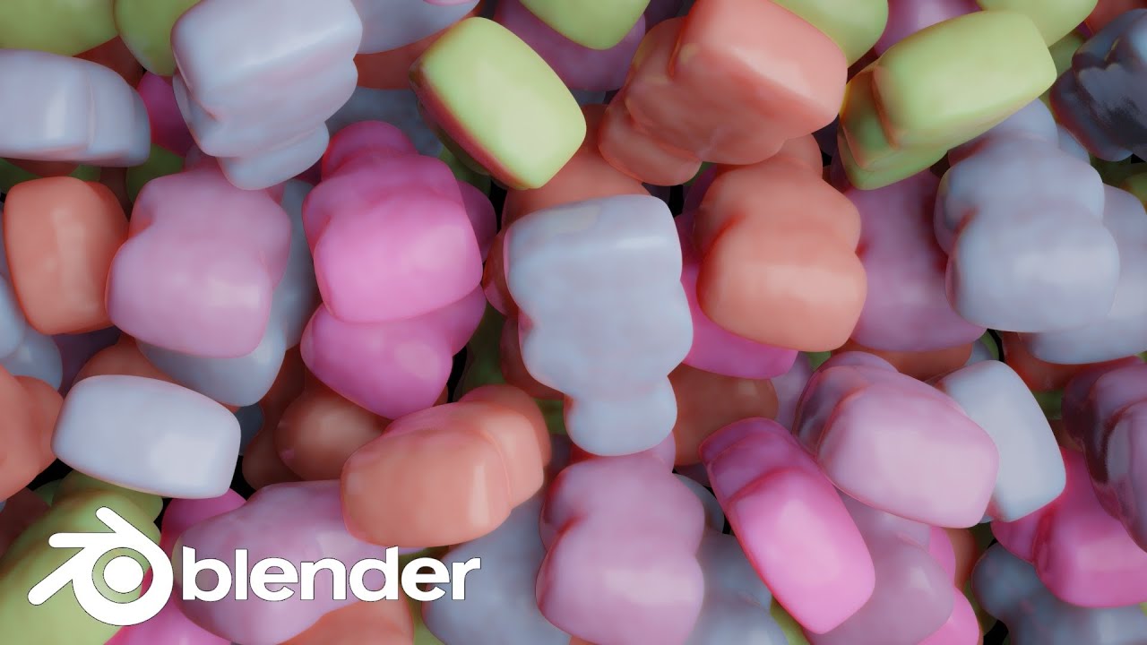 Gummy Candy Scene In Blender 2.83 [Eevee Tutorial]