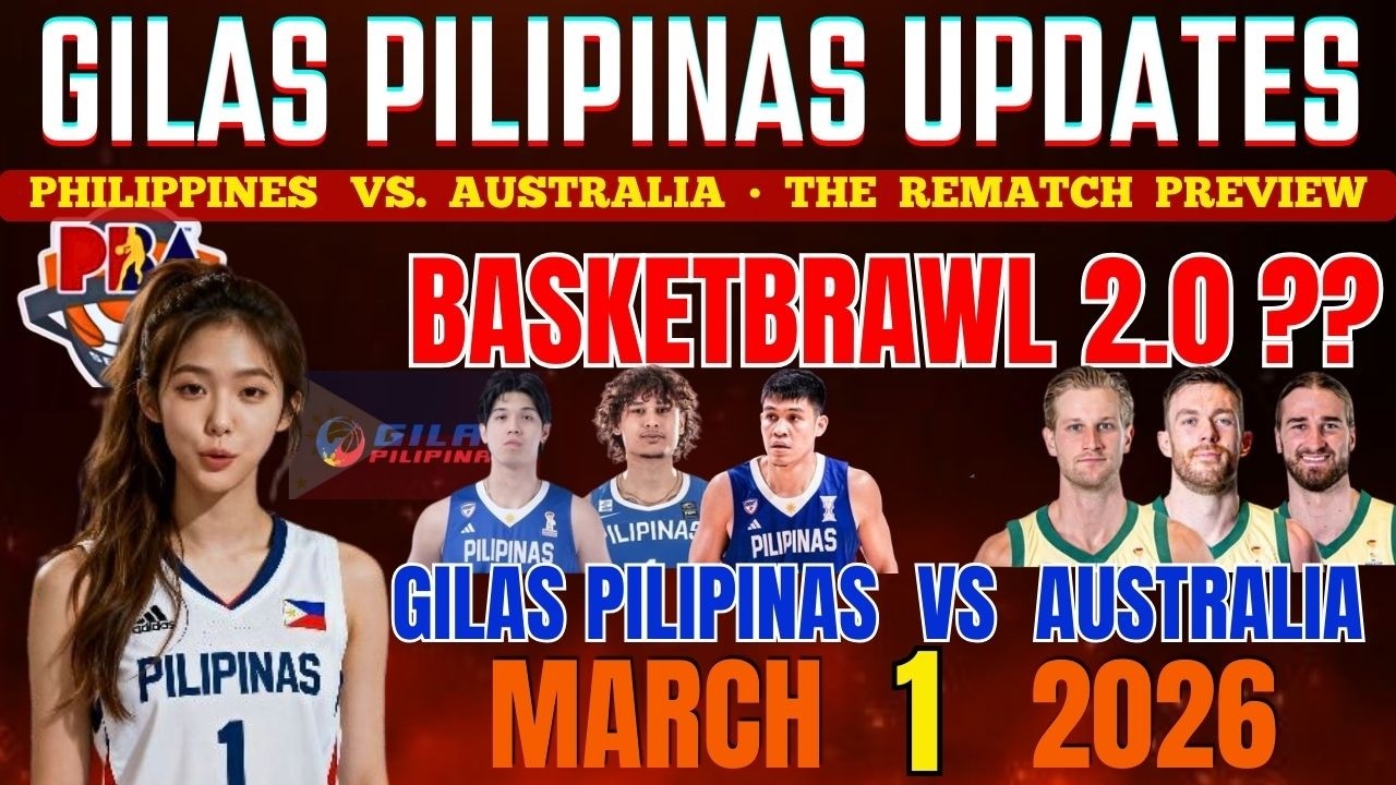 GILAS PILIPINAS vs. AUSTRALIA TODAY GAME SCHEDULE | FIBA Window 2 🇵🇭 vs. AUSTRALIA GAME PREVIEW