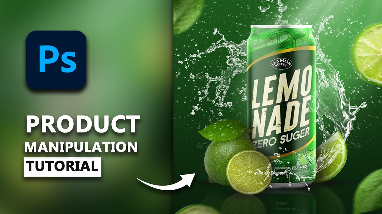 How to Create a Splash Drink Advertisement in Photoshop | Product Manipulation