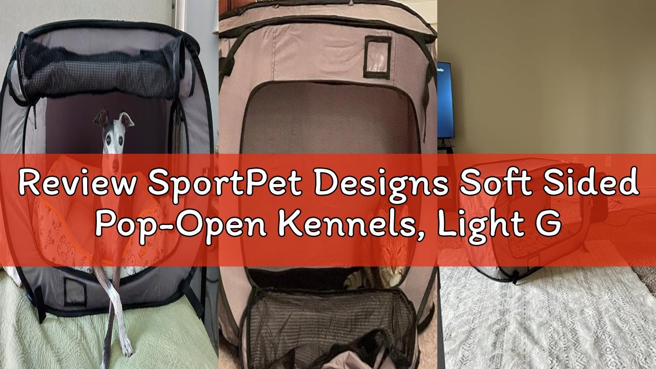 Review SportPet Designs Soft Sided Pop-Open Kennels, Light Green
