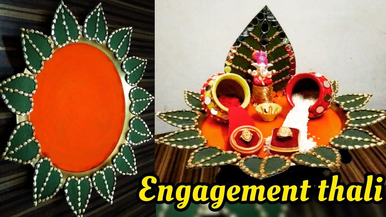 Engagement thali decoration | Engagement ring tray decoration | Engagement thali | Kuchi Love