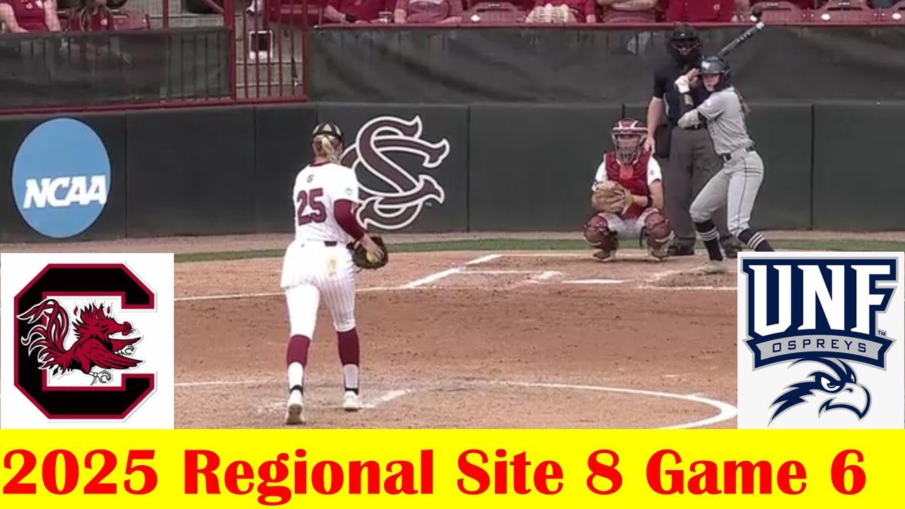North Florida vs #8 South Carolina Softball Game Highlights, 2025 NCAA Regional Site 8 Game 6