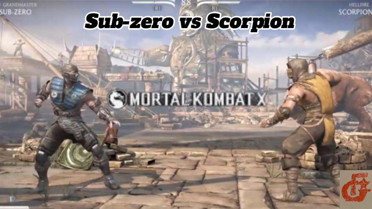 Mortal Khombat X Scorpion vs Sub Zero First Time On Game