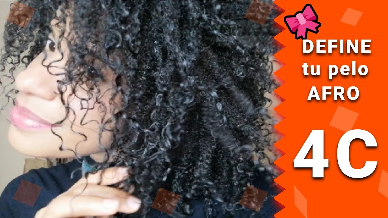 COMO DEFINIR EL CABELLO AFRO TEXTURA 4B + 4C/ De Afro a Rizos 😍 / cómo definir el cabello afro 