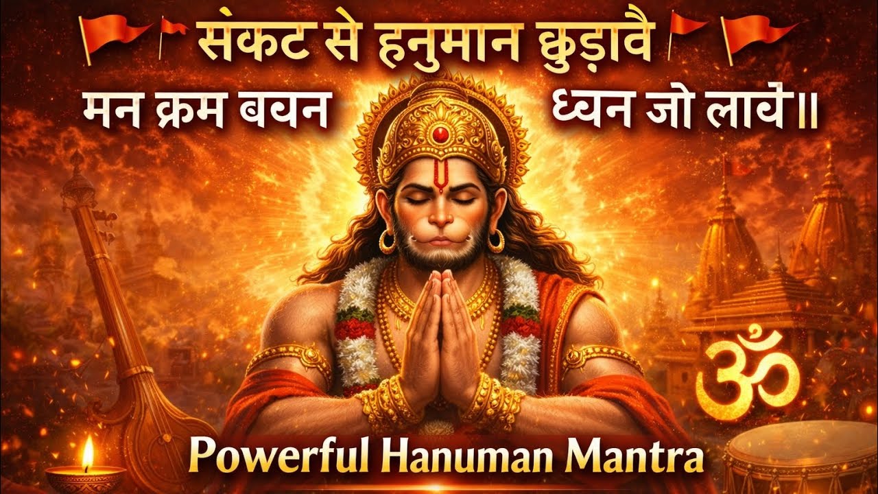 🚩 संकट से हनुमान छुड़ावै 🚩 | Powerful Hanuman Mantra | Sankat Mochan Bhajan | Hanuman Ji Bhakti