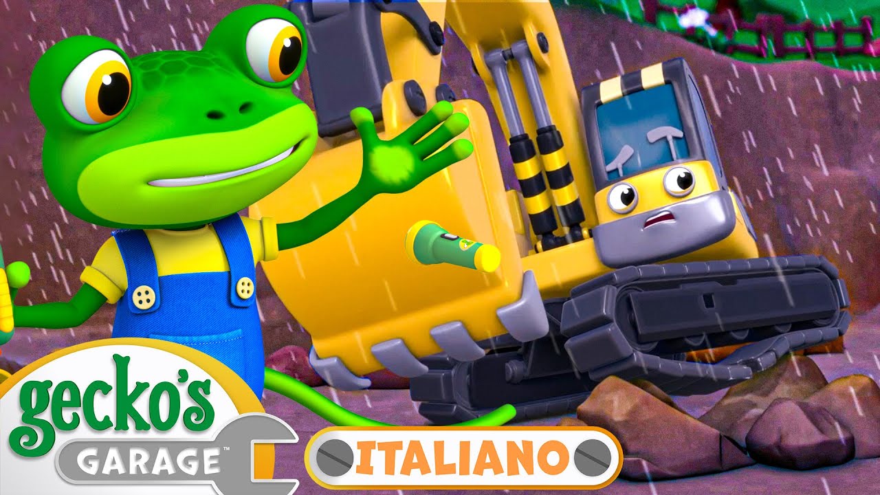 Soccorso sotto la pioggia | Cartoni animati |🐸Garage di Gecko in italiano｜Cartoni di macchine