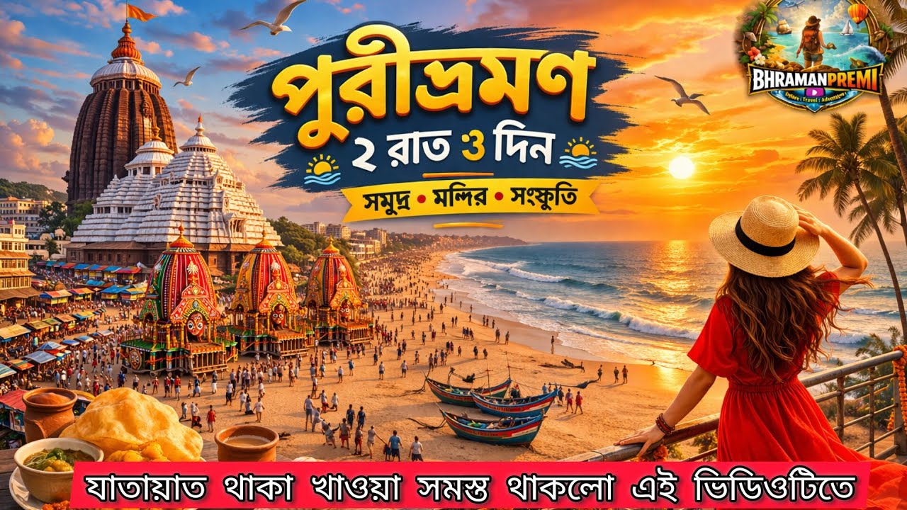 Puri Tour 2025 | সস্তায় ২রাত্রি ৩ দিনের পুরী ভ্রমণ | Puri Jagannath Mandir | Puri Local Sightseeing