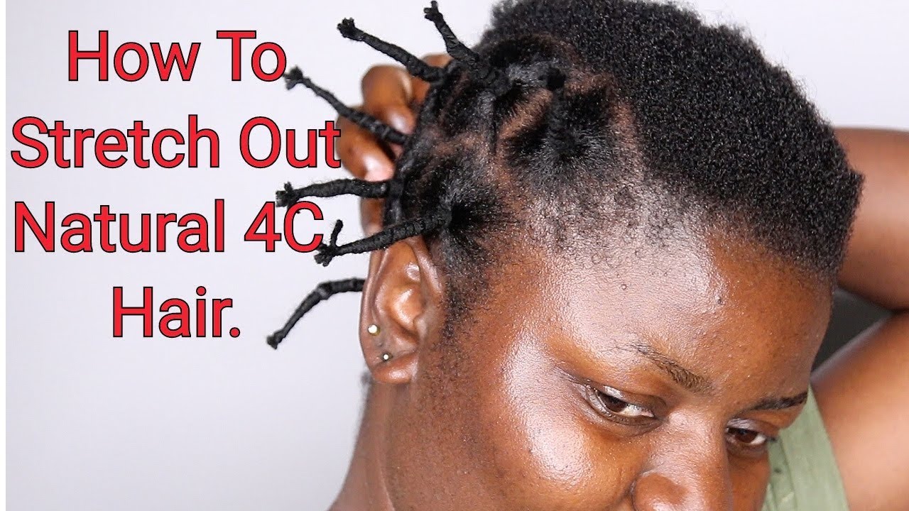 Different Ways To Stretch Out Natural 4C Hair: African Threading & Cornrow.