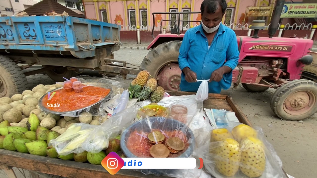 Wood apple Mashed | Bangalore Street Food | Mouth Watering Tasty Masala Bel | Delicious Fruit