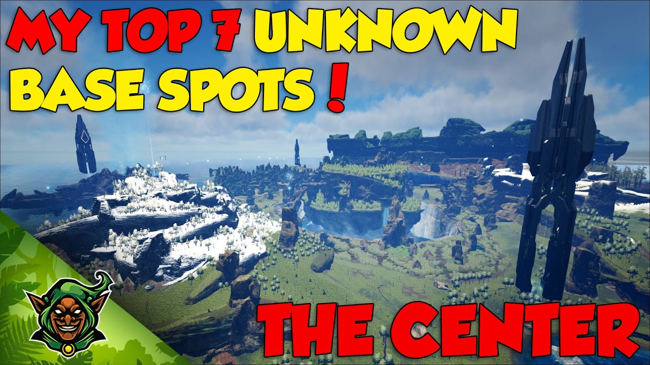 THE CENTER TOP 7 UNKNOWN RATHOLES/BASESPOTS! | Ark Survival Evolved