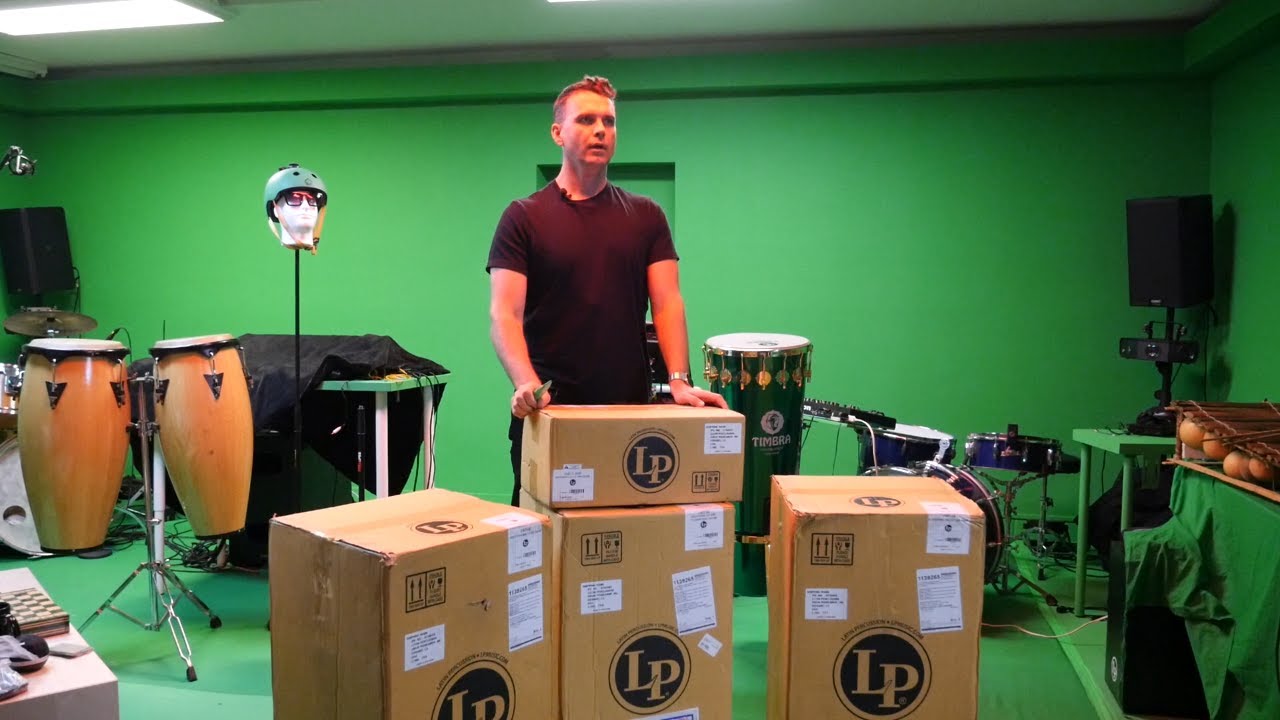 Unboxing my Green and Gold LP Classic Congas and Bongos