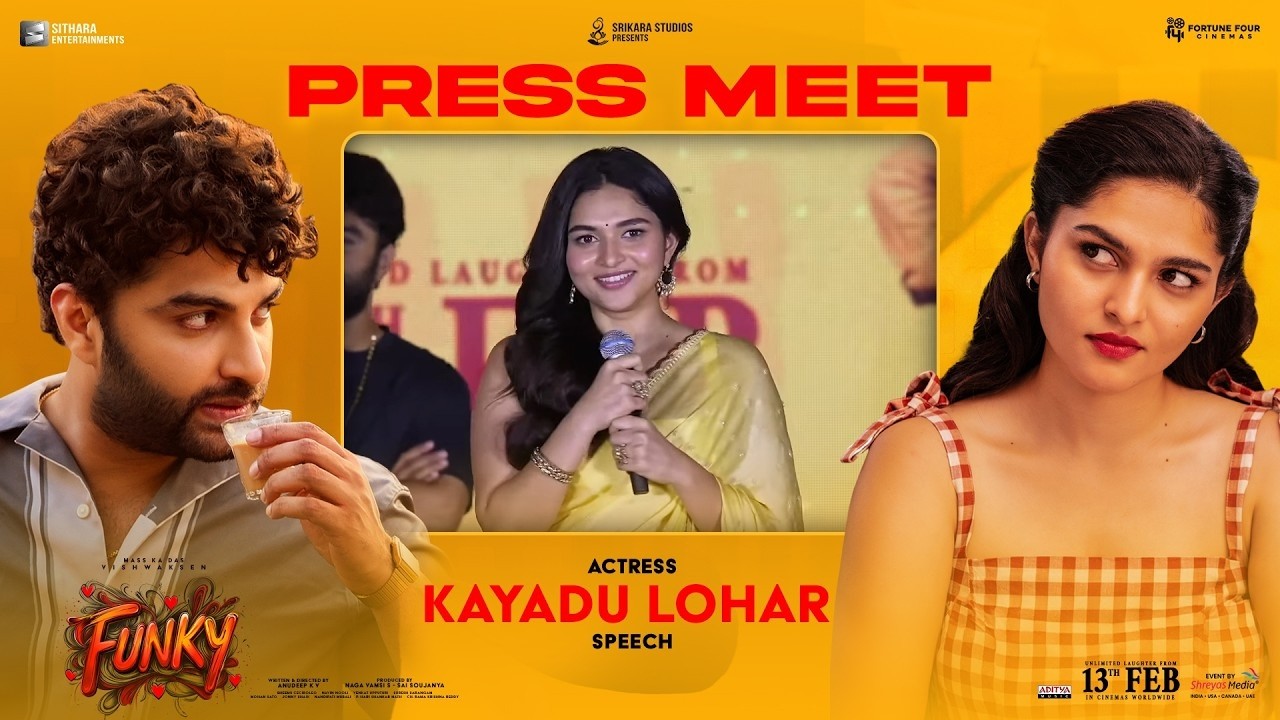 Actress Kayadu Lohar Speech at Funky Press Meet | Popper Stop Telugu