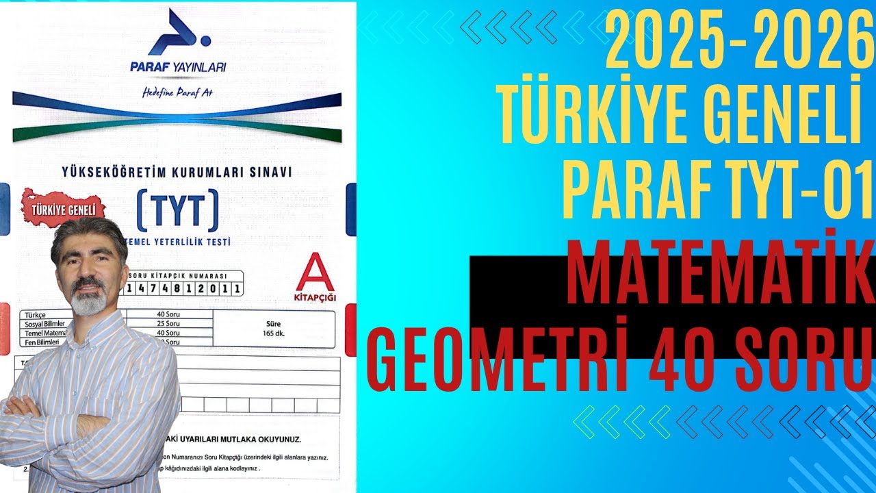 2025-26 PARAF YAYINLARI TÜRKİYE GENELİ TYT-01 MATEMATİK -GEOMETRİ ÇÖZÜMLERİ
