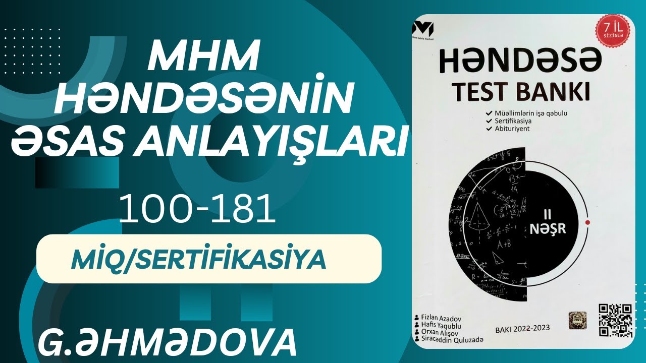 MHM Həndəsə.Həndəsənin əsas anlayışları 100-181 #miq #sertifikasiya @gunayehmedovariyaziyyat