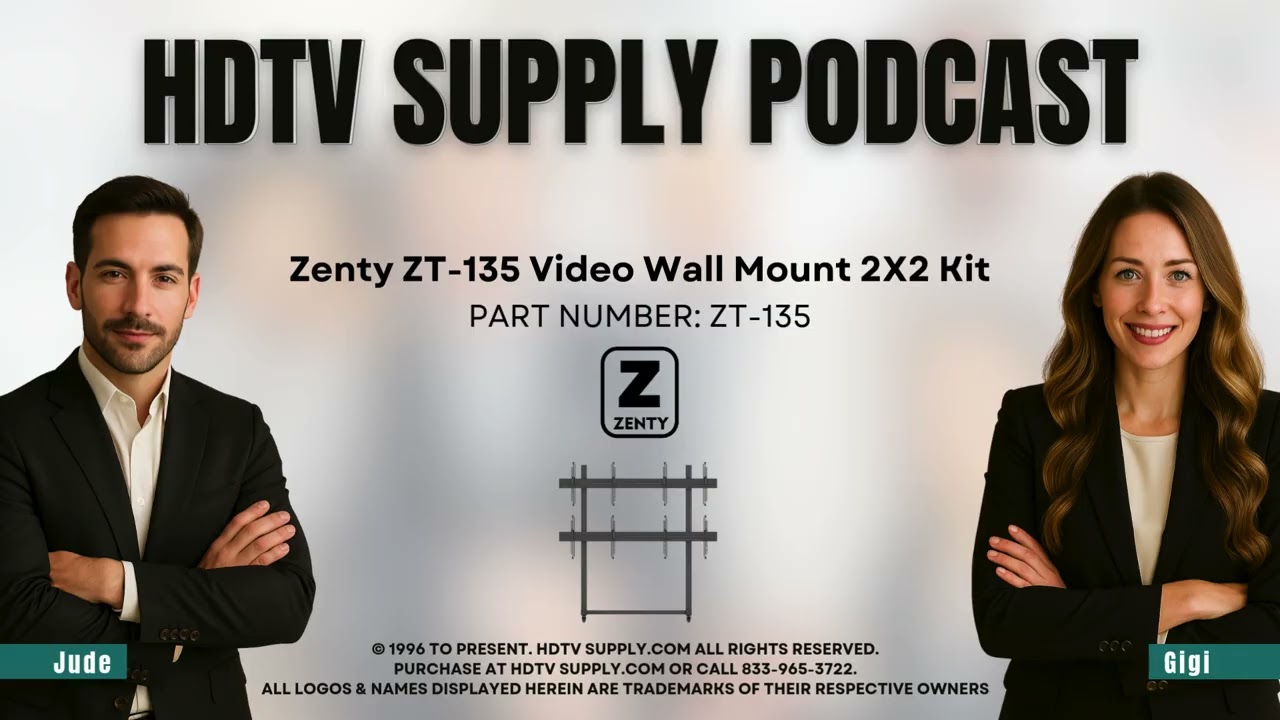 Zenty ZT-135 Video Wall Mount 2X2 Kit