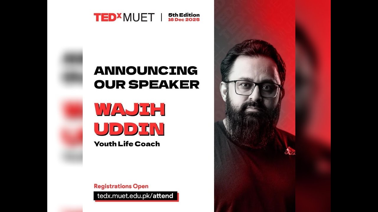 Знакомьтесь, Ваджих Уддин, коуч по вопросам личностного роста молодежи | TEDxMUET 5-е издание
