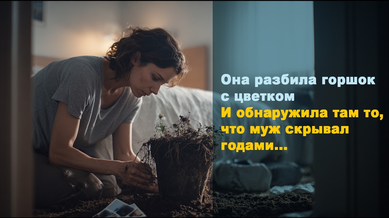 Она разбила горшок с цветком. И обнаружила там то, что муж скрывал годами...