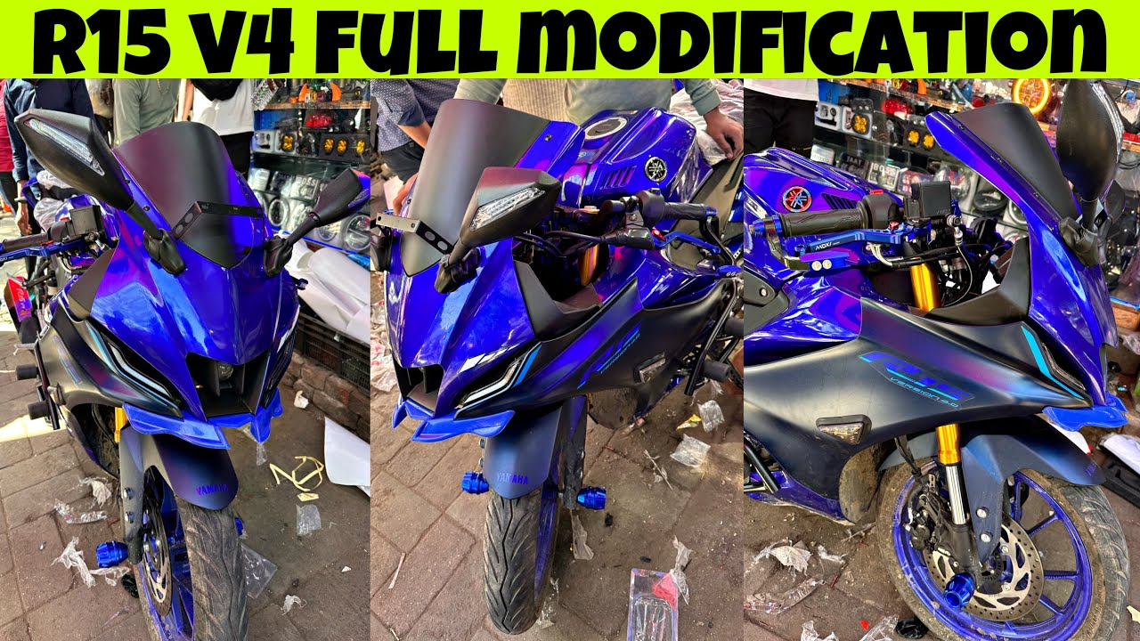 yamaha r15 v4 full modified 🤩 | r15 v4 modified | r15 best modification | Indian Throttle