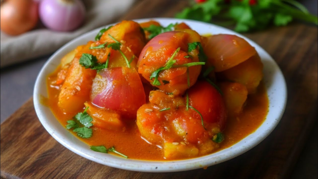 আলুর দোপেঁয়াজা রেসিপি। রুটি, লুচি, পরোটা সবকিছুর সাথেই দুর্দান্ত লাগে খেতে। Dopeyaza Bengali Recipe 