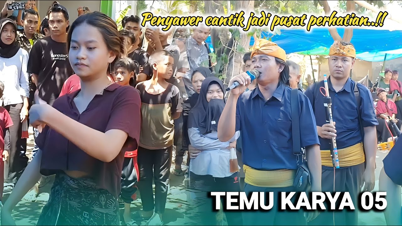 Waw..!! Penyawer cantik jadi pusat perhatian para penonton_Sasak bile lenek Temu karya 05