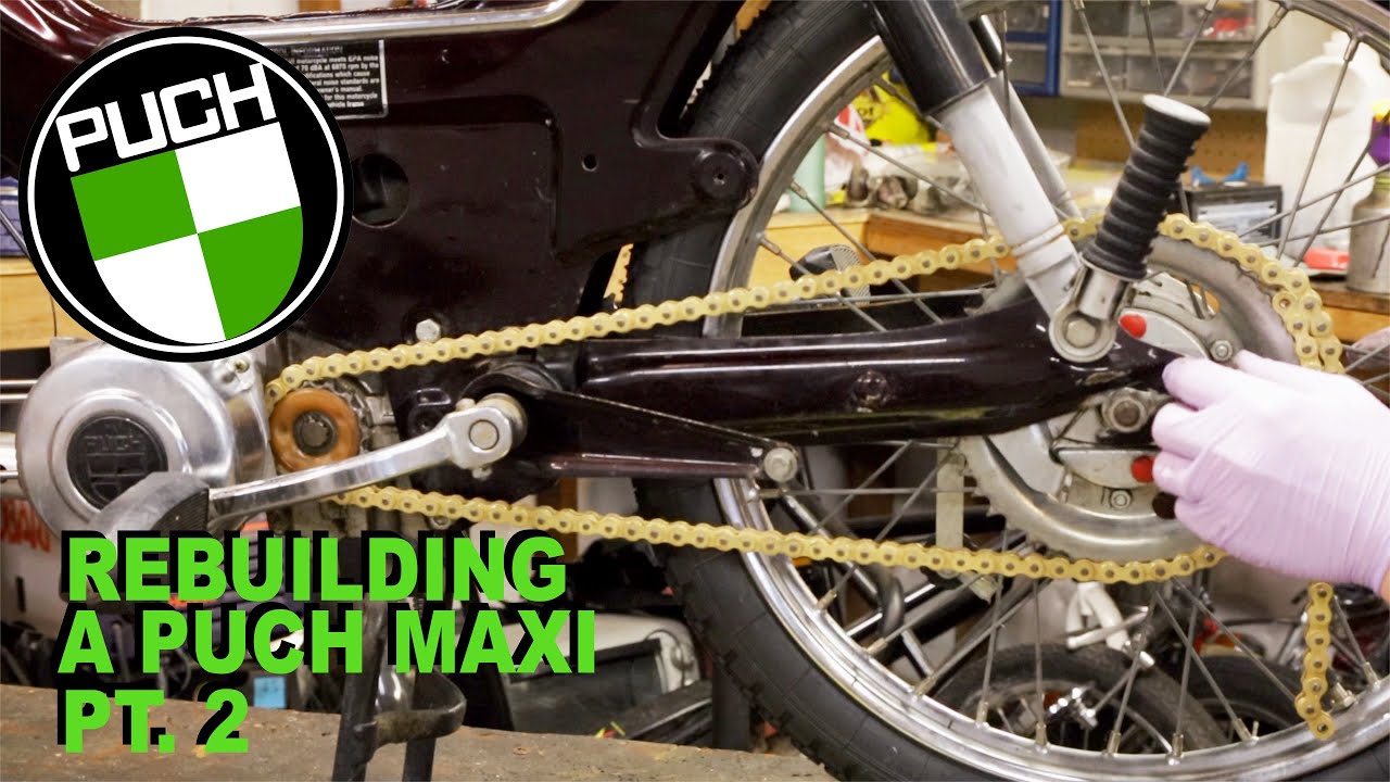 Puch Maxi LS - Moped Rebuild - PT 2 ( install petcock and chains )