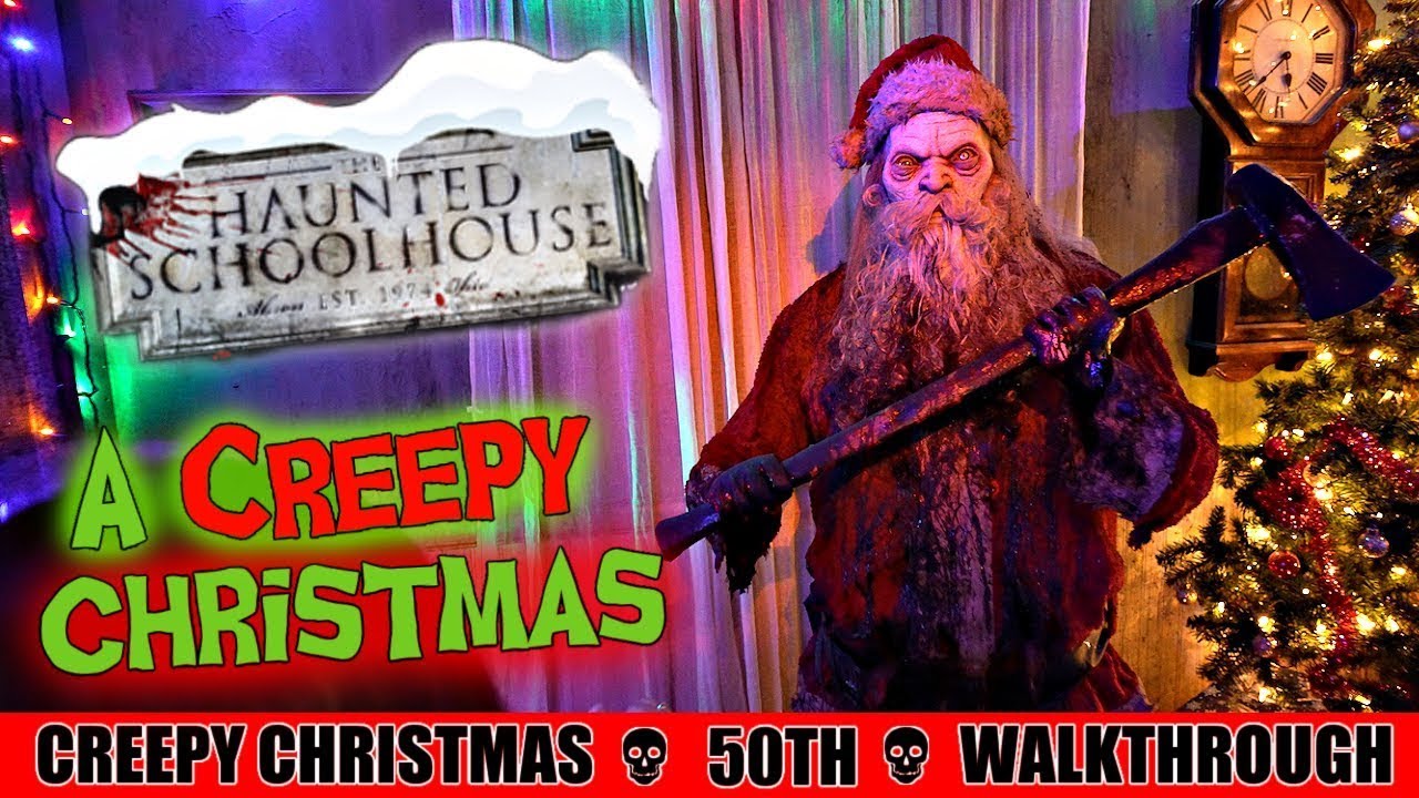 A Creepy Christmas at Akron Haunted School House! (Walkthrough)