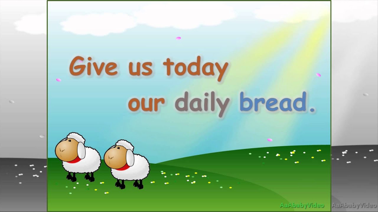 Learn Our Father Prayer / The Lord's Prayer for Children & Kids - HD Read Along Nursery Rhymes