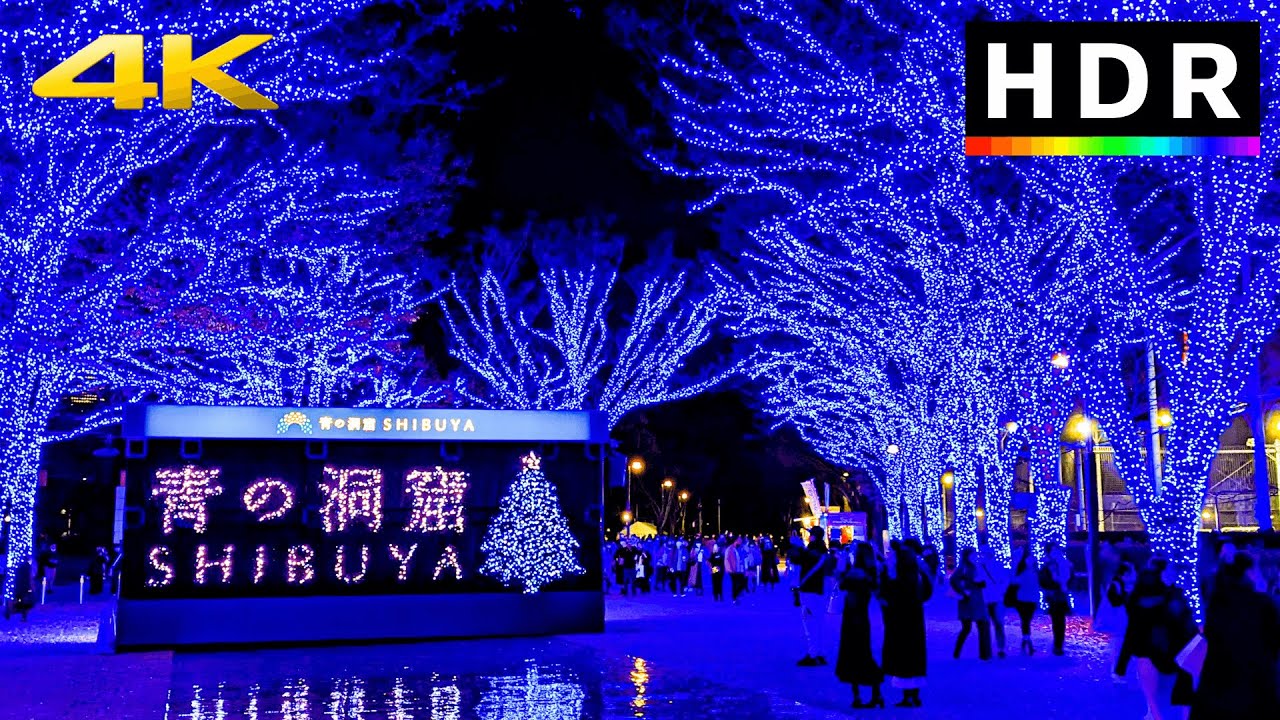 Tokyo Christmas Lights Shibuya, Harajuku, & Omotesando // 4K HDR