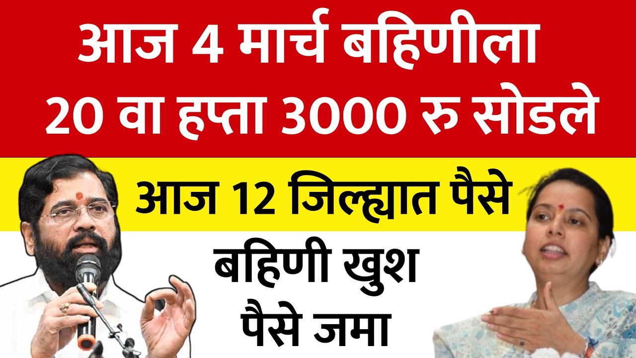 ladki bahin yojana new update 3 March | Ladki Bahin Yojna | लाडकी बहीण हप्ता एकनाथ शिंदे