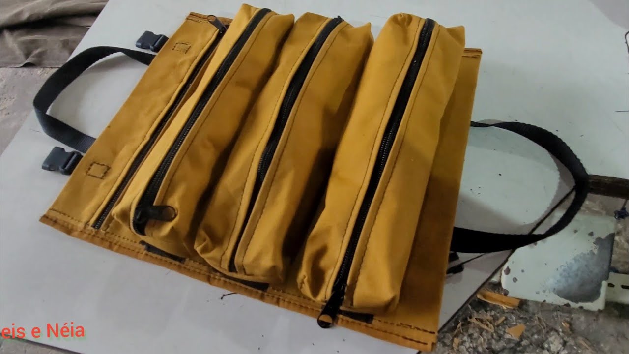 Como fazer bolsa de ferramenta lona caminhoneiro