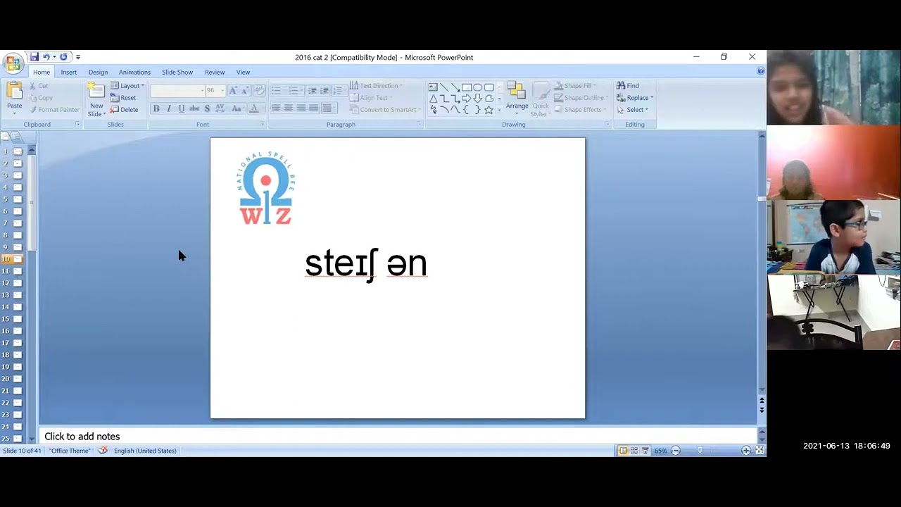 PHONETICS PART   III Session for WIZ NATIONAL SPELL BEE