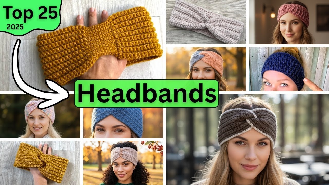 Top 25 Best Crochet Headbands & Ear Warmers 🎁 Quick DIY Christmas Gifts!