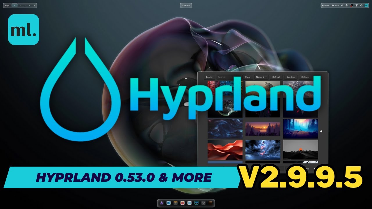 ML4W Dotfiles 2.9.9.5. С поддержкой Hyprland 0.53.0, новой прозрачной темой и swww.