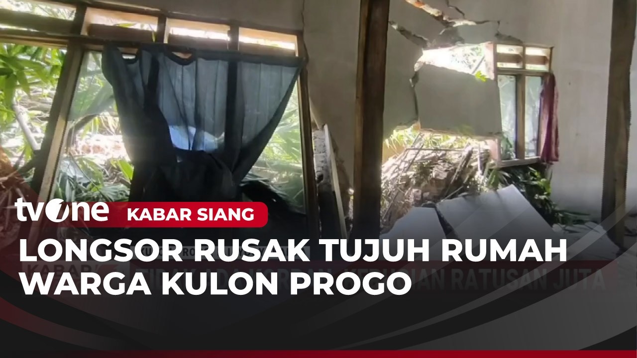 7 Rumah Warga di Kulonprogo Rusak Tertimbun Longsor | Kabar Siang