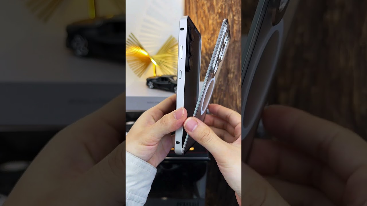 #Samsung S26 Ultra Aluminum alloy metal frame with automatic snap-on design for easy installation