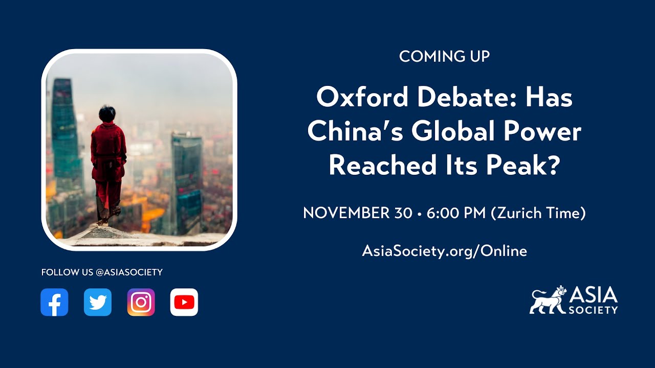 Oxford Debate: Has China’s Global Power Reached Its Peak?