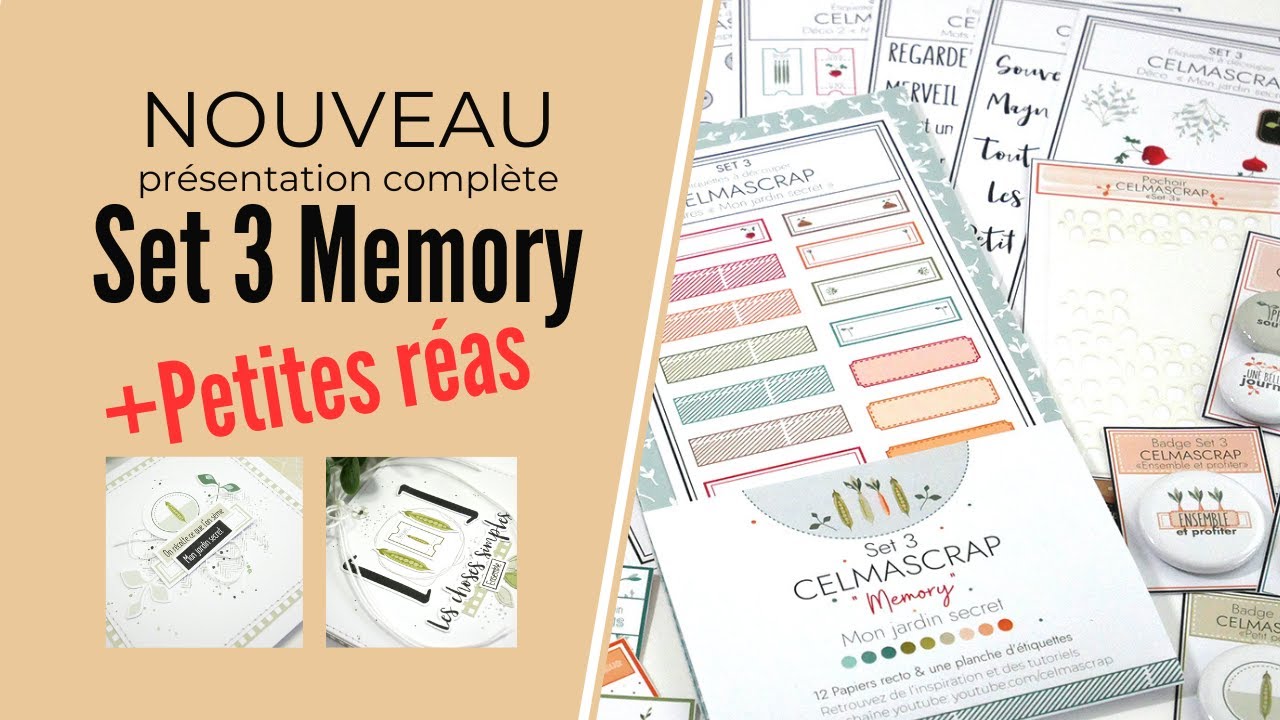 Présentation du SET 3 MEMORY avec petites réas
