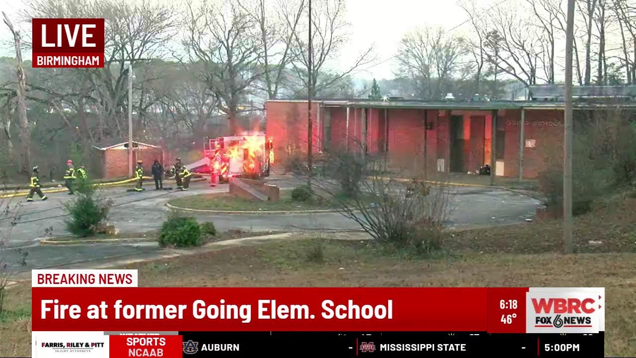 Fire at former Going Elem. in Birmingham