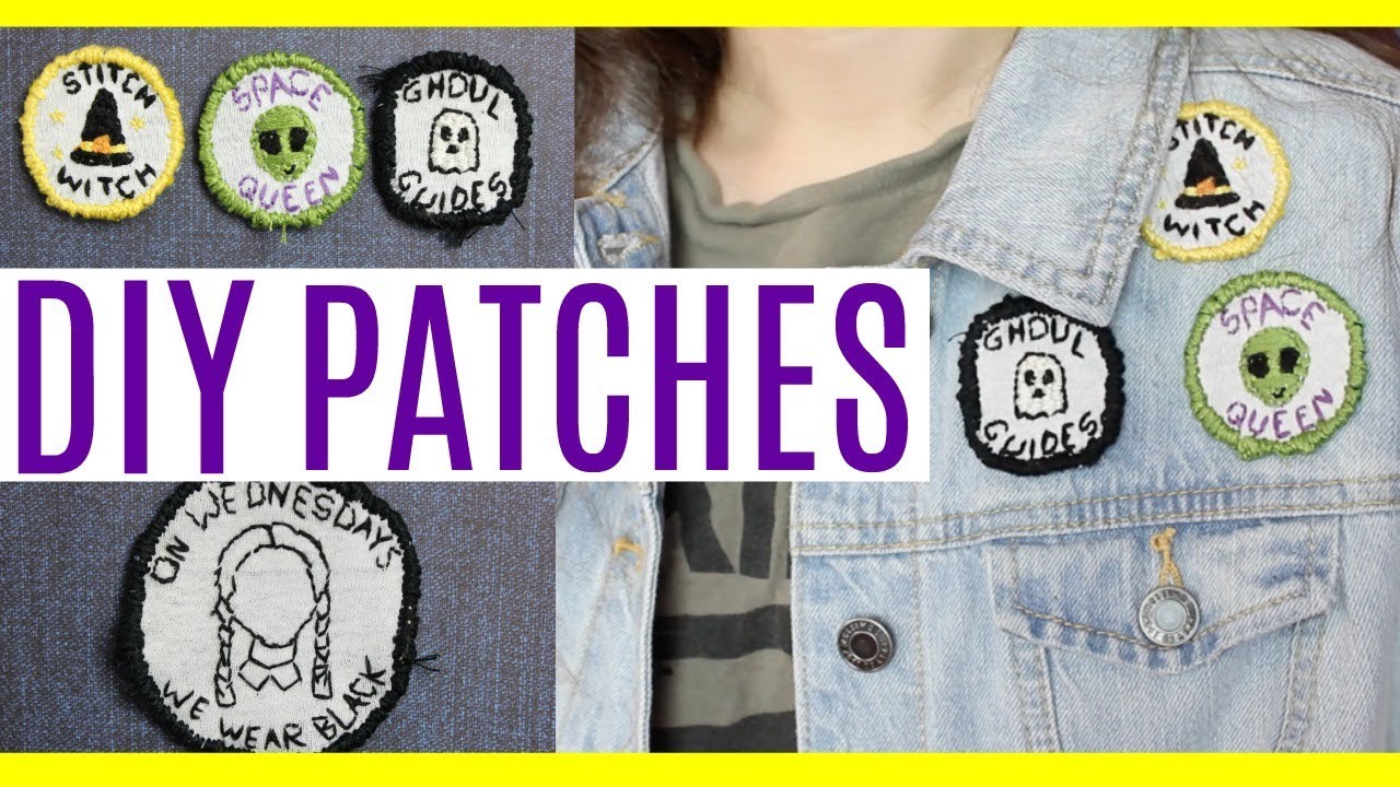 DIY Patches using stuff you already have! Perfect for jeans/jackets!