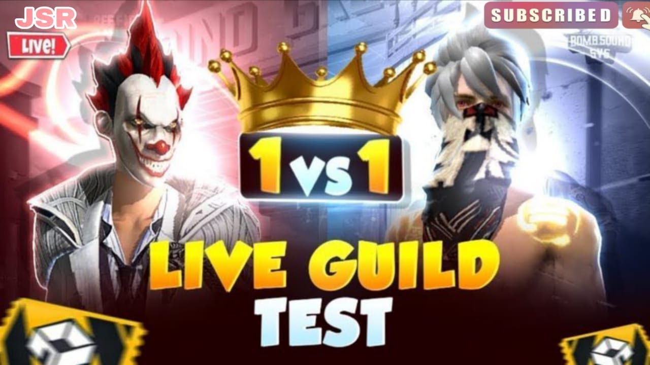 FREE FIRE LIVE 🔴 Custom Room + Guild Test | 1v1 Challenge | JSR LIVE