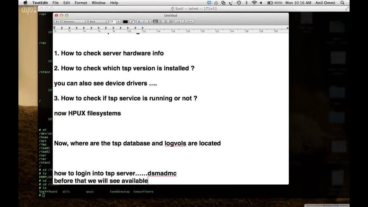 Tivoli Storage Manager (TSM) on HPUX server - www.tsmtutorials.com