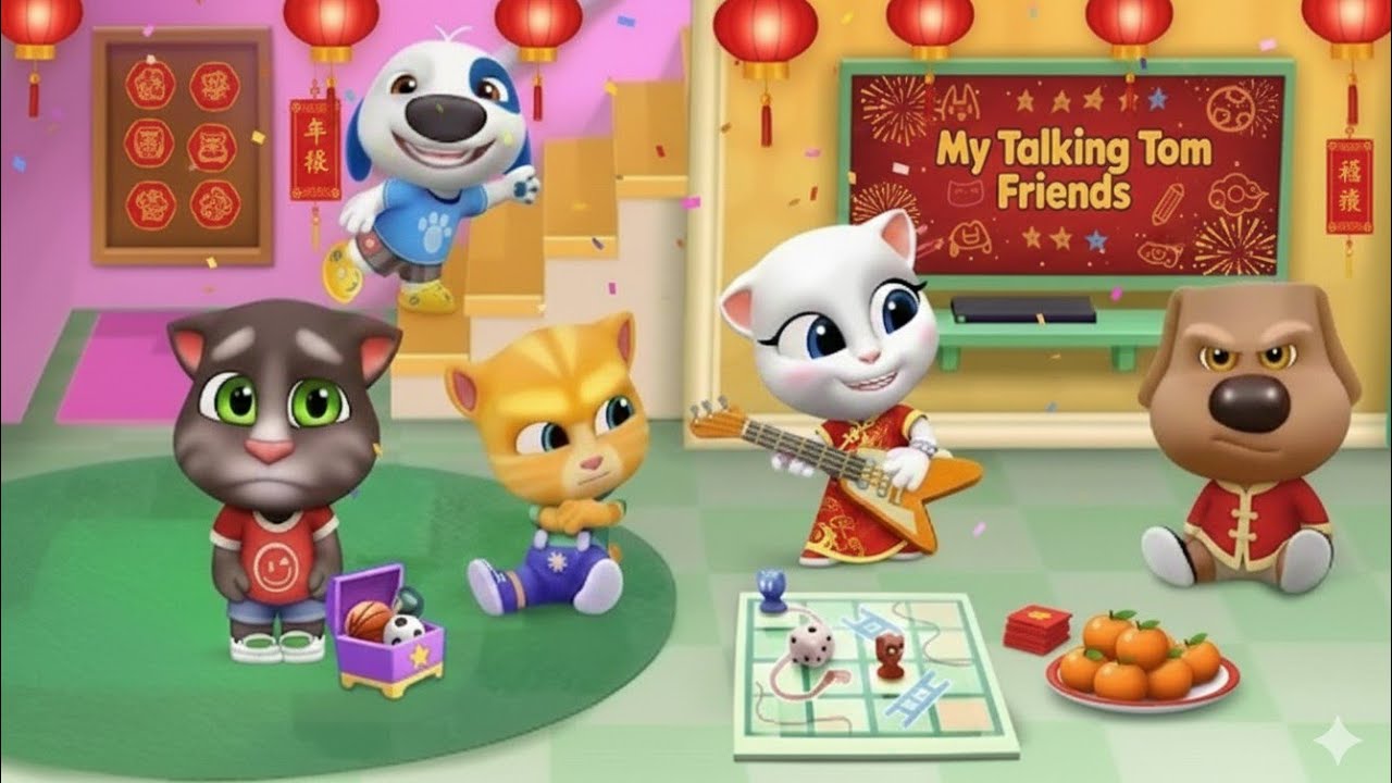 My Talking Tom Friends Lunar New Year update Gameplay Android ios 