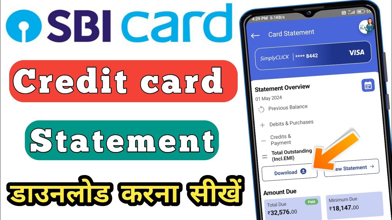 how to download sbi credit card statement  | sbi credit card 6 month statement download