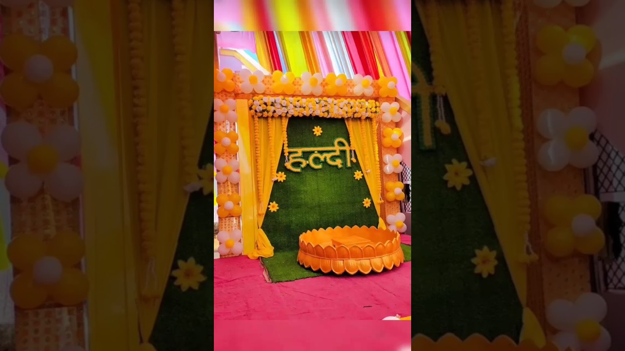 Wedding haldi decoration ideas 😉 2023 #shortvideo #2023 #haldi #ytshorts #wedding #decoration