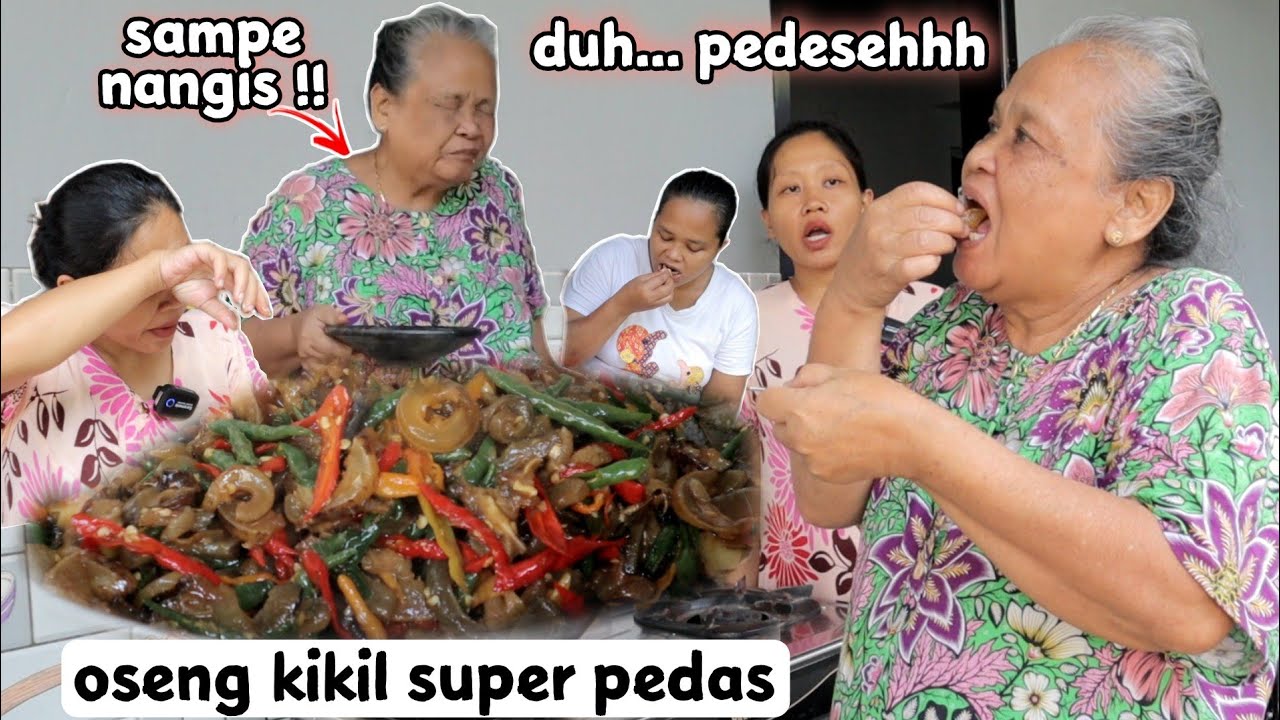 Mbah uti sampe nangis‼️oseng kikil cabe ijo super pedas