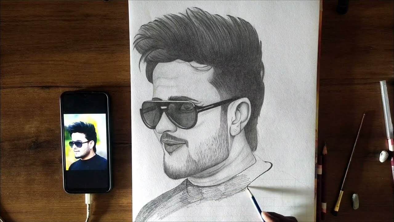 Rameshartwork #R nait #artwork #pensilsache #artlover #gidhe song #viral #video #R nait
